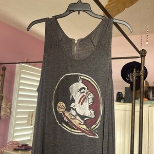 FSU dress with gorgeous gold sleeveless shirt!